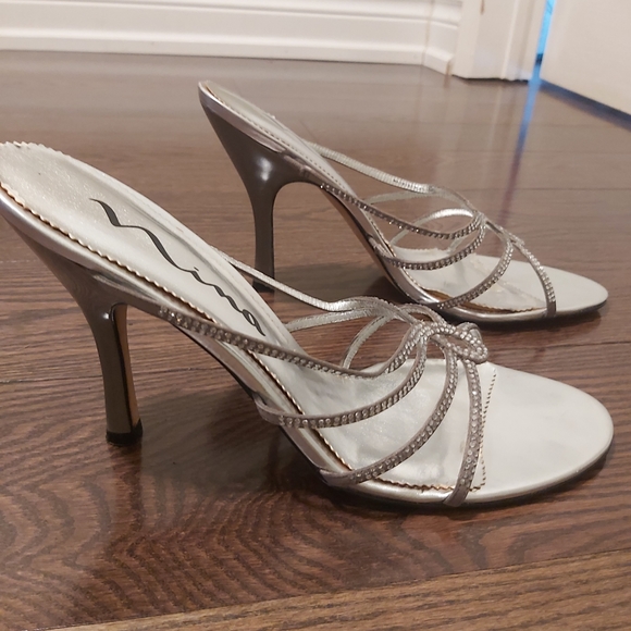 Nina silver and metallic high heels - Picture 2 of 5